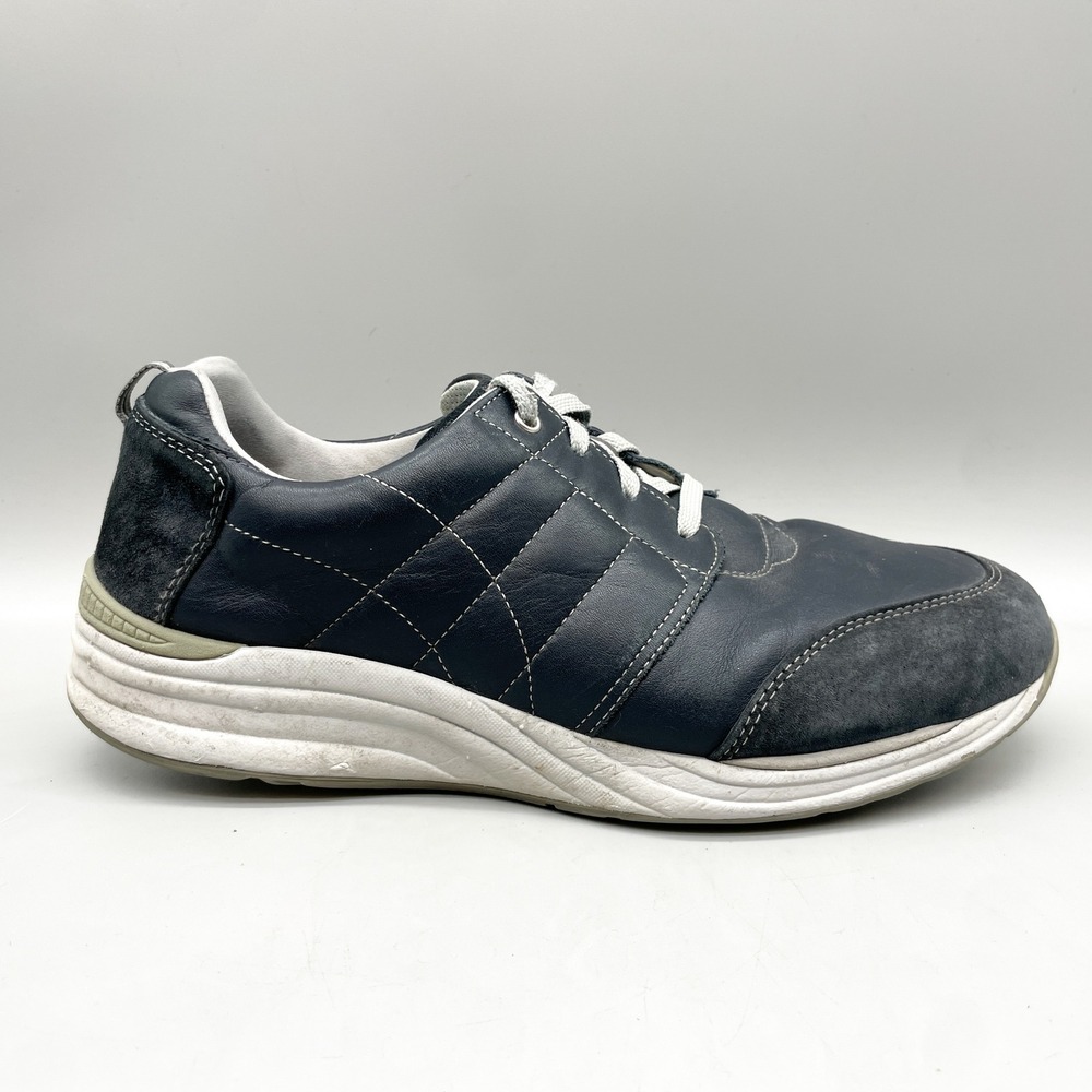 SAS Mens 11 W Wide Venture Comfort Walking Shoes Navy Blue Leather Suede USA Dad